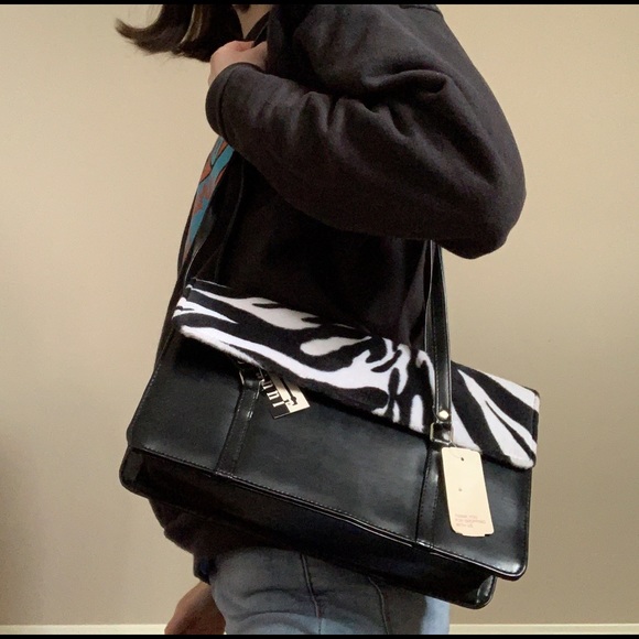 SOLD NWT Vintage Tiannl Zebra Print Handbag - Picture 8 of 8